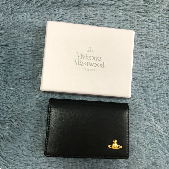 Vivienne Westwood Black Card Holder Wallet - Picture 1 of 6